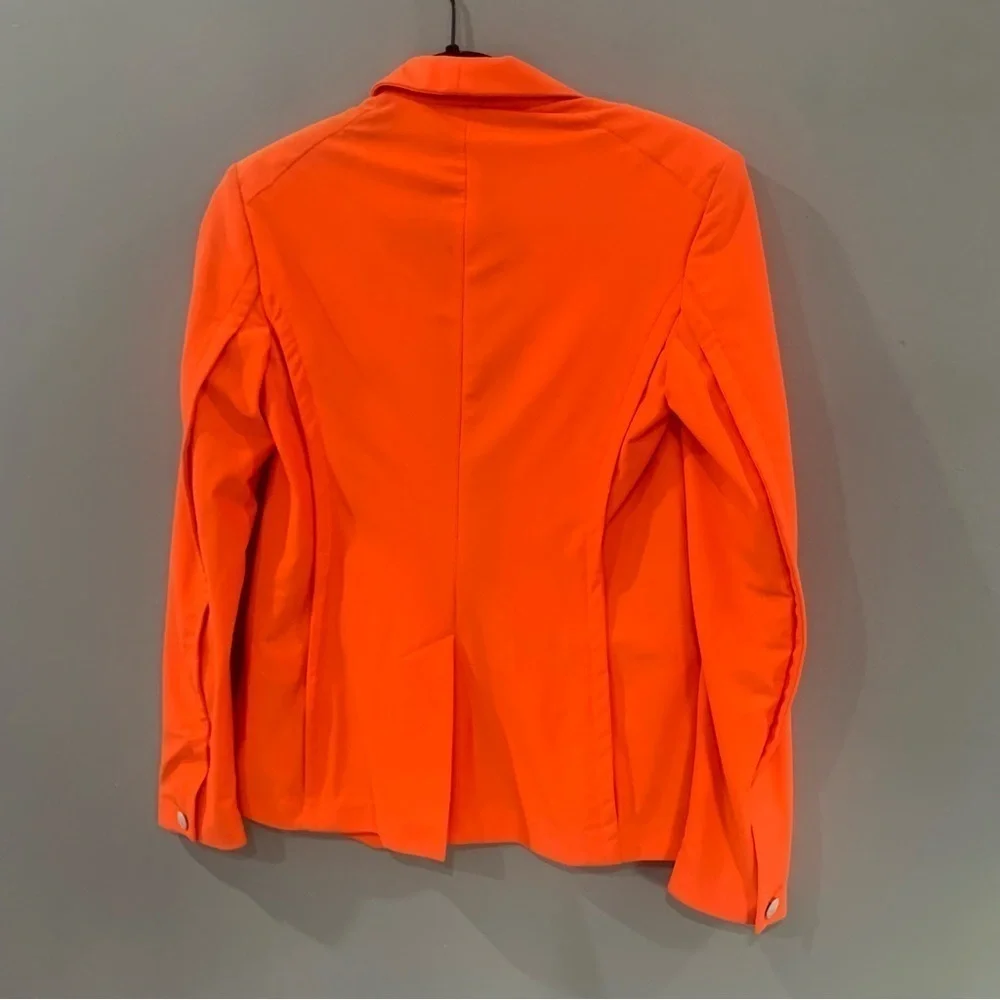 ✅ Rag & Bone Blazer Softly Structured Clip Closure in Neon Orange